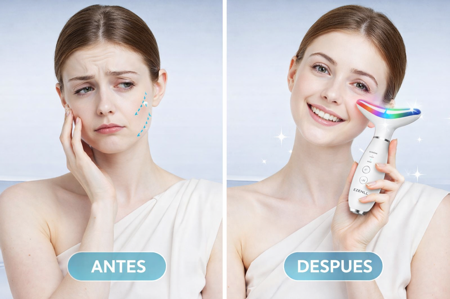 Tecnología Facial con 7 Colores Antiedad